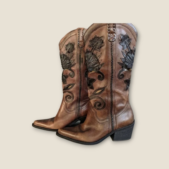 Carlos by Carlos Santana ladies "slinger" cowboy boots size 9 - Picture 1 of 2